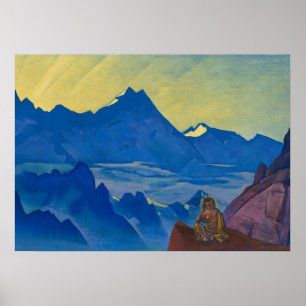 Milarepa, degene die door Nicholas Roerich is gekw Poster
