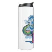 Milasaurus de T-Rex Sticker Thermosbeker (Gedraaid links)