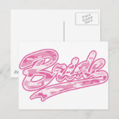 Milatary Pink Bride Camouflage Briefkaart (Voorkant / Achterkant)