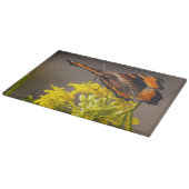 Milbert's Tortoiseshel Butterfly gaat dicht Snijplank (Hoek)