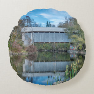 Milby Covered Bridge Rond Kussen