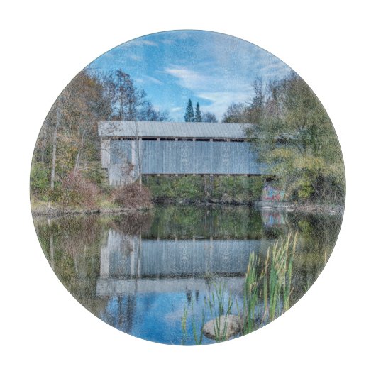 Milby overdekte brug snijplank (Voorkant)
