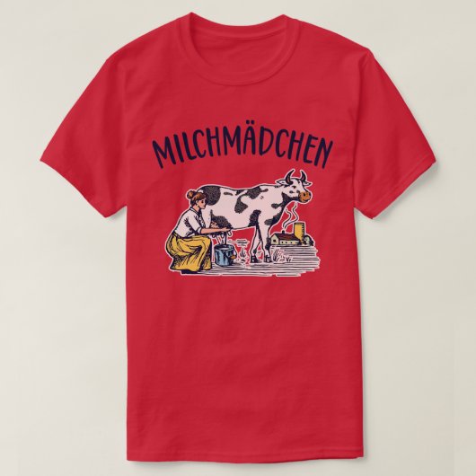 Milchmdchen Molkerei retro T-shirt (Design voorkant)