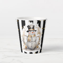 Milchtasse Klein Snowman and Stripes Var01 Latte Mok