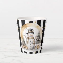 Milchtasse Klein Snowman and Stripes Var03 Latte Mok