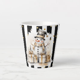 Milchtasse Klein Snowman and Stripes Var04 Latte Mok