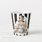 Milchtasse Klein Snowman and Stripes Var05 Latte Mok (Voorkant)