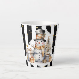 Milchtasse Klein Snowman and Stripes Var05 Latte Mok