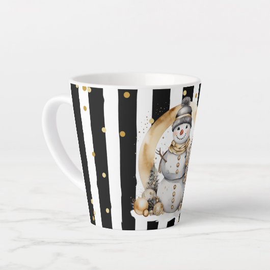 Milchtasse Klein Snowman and Stripes Var06 Latte Mok (Linkerhoek)