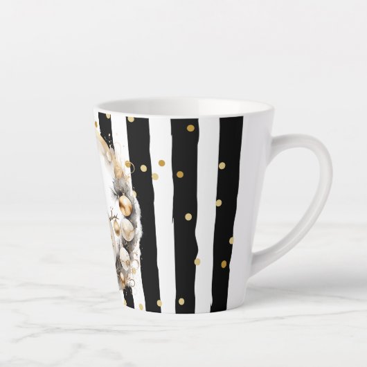 Milchtasse Klein Snowman and Stripes Var07 Latte Mok (Rechts)