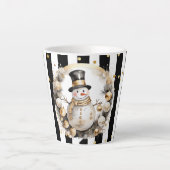 Milchtasse Klein Snowman and Stripes Var07 Latte Mok (Voorkant)