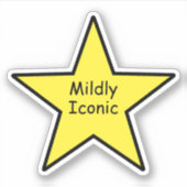 Mild Iconische Ster Sticker – Grappige Minimale St (Voorkant)