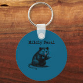 Mild verwilderde opossum-memeliefhebber sleutelhanger (Voorkant)