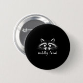 Mild verwilderde wasbeer ronde button 5,7 cm (Voorkant /achterkant)