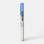 Milde branding witte zandstrand iPhone 16 hoesje (Linkerkant)