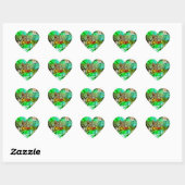 Milde gele abstracte hartsticker.Beslappend zonnig Hart Sticker (Vel)