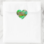 Milde gele abstracte hartsticker.Beslappend zonnig Hart Sticker (Tas)