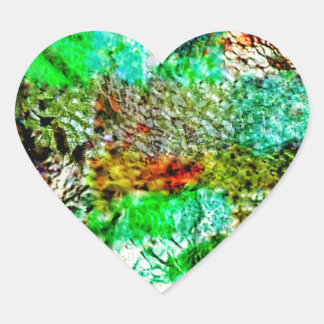 Milde gele abstracte hartsticker.Beslappend zonnig Hart Sticker