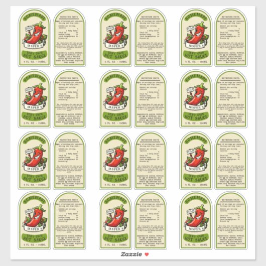 Milde hot sauce labels (Vel)