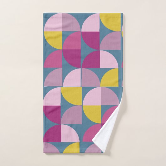 milde, paarse roze kleuren uit de midden eeuw bad handdoek (Handdoek)