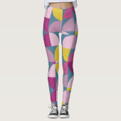 milde, paarse roze kleuren uit de midden eeuw leggings (Voorkant)