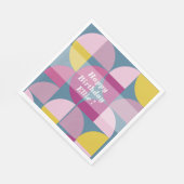 milde, paarse roze kleuren uit de midden eeuw servet (Hoek)