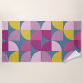 milde, paarse roze kleuren uit de midden eeuw strandlaken (Voorkant)