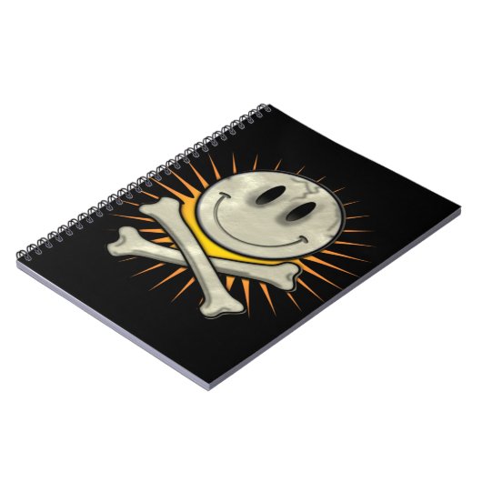 Milde schedel en beenderen notitieboek (Linkerzijde)