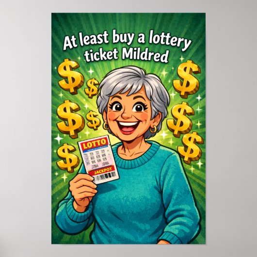 Mildred’s Lucky Lottery Moment  Poster (Voorkant)