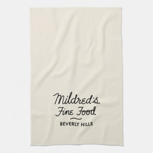 Mildred's Fine Food Theedoek (Verticaal)