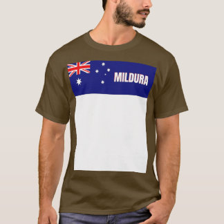Mildura Stad in Australische vlag T-shirt