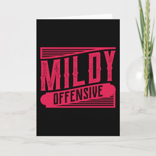 MILDY OFFENSIVE Funny Gezegde Construction Kaart (Voorkant)
