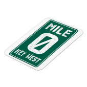 Mile 0 Key West Florida  verkeersbord Magneet (Linkerzijde)