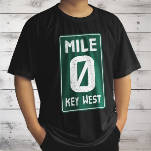 Mile 0 Key West Florida  verkeersbord T-shirt