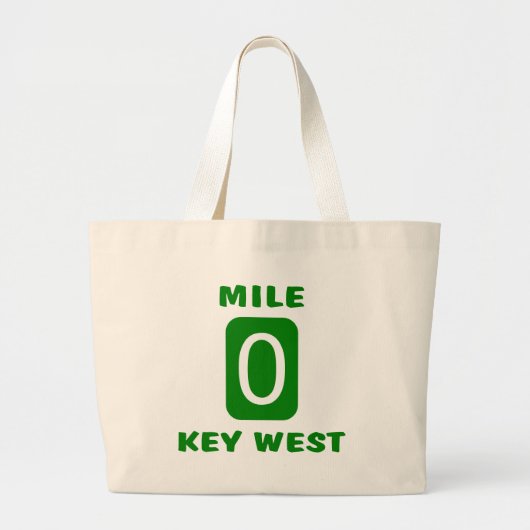 Mile 0 Key West Grote Tote Bag (Voorkant)