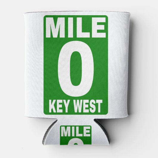 Mile 0 Key West Road Sign. Blikjeskoeler (Voorkant)