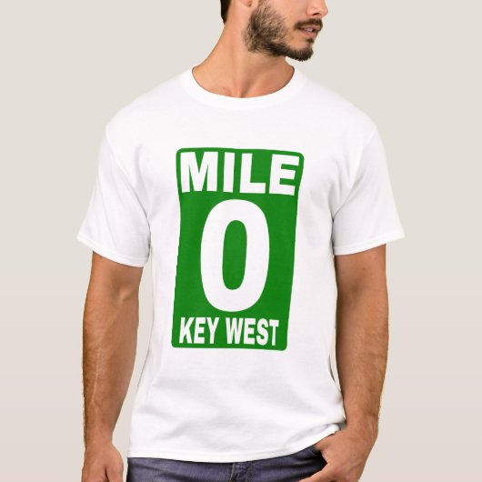 Mile 0 Key West Road Sign. T-shirt (Voorkant)