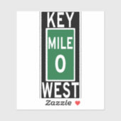 Mile 0 Key West Sticker (Vel)