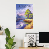 Mile End Park Londen Reisposter Poster (Thuiskantoor)
