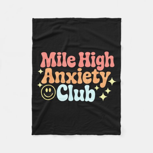 Mile High Anxiety Club Funny Design  Fleece Deken (Voorkant)