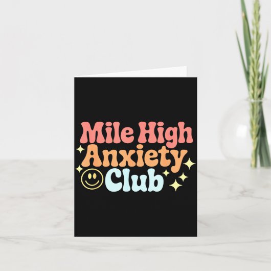 Mile High Anxiety Club Funny Design  Kaart (Voorkant)