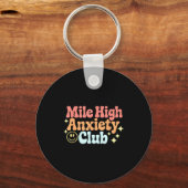 Mile High Anxiety Club Funny Design Sleutelhanger (Voorkant)