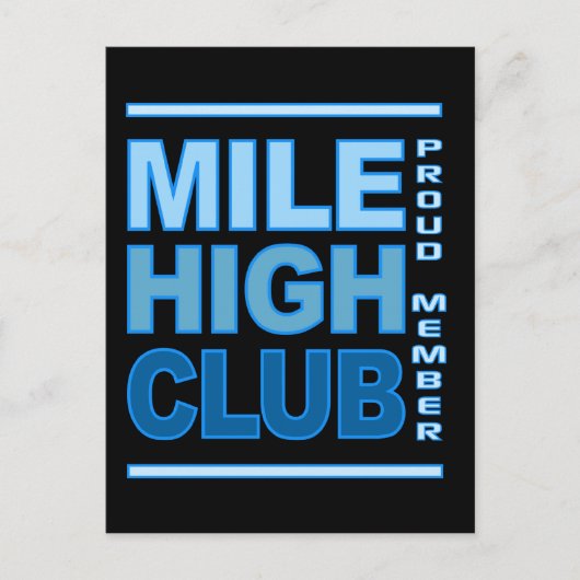 Mile High Club briefkaart (Voorkant)