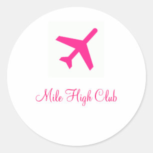 Mile High Club - Gepersonaliseerd Ronde Sticker