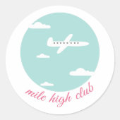 Mile High Club Ronde Sticker (Voorkant)
