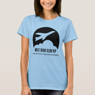 Mile High Club VIP Girls Trip Grappig Vliegtuig T-shirt