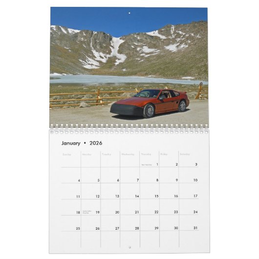 Mile High Fiero Club 2013 Kalender (Jan 2026)