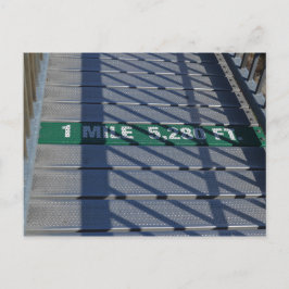 Mile High Steel Bridge bij Grandfather Mountain, N Briefkaart