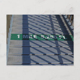 Mile High Steel Bridge bij Grandfather Mountain, N Briefkaart