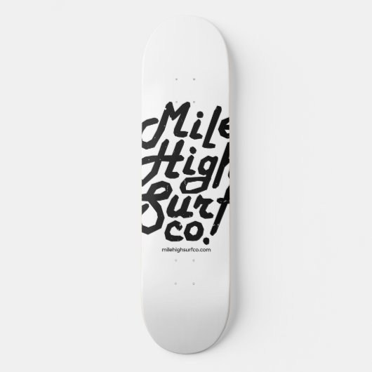 Mile High Surf Co. Dirty Script Persoonlijk Skateboard (Voorkant)
